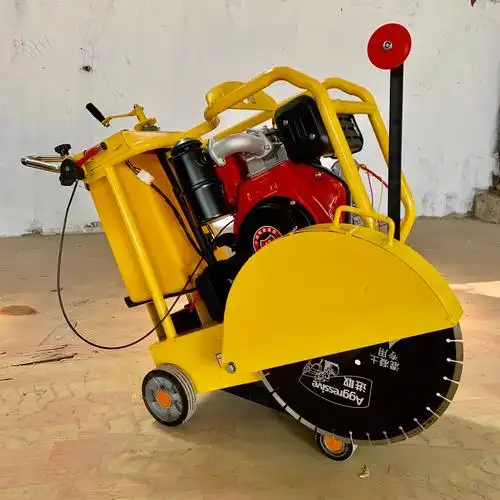 500型汽油马路柴油路面切割机刻纹机 混凝土水泥路面切缝机图片
