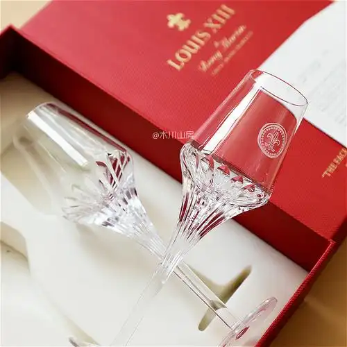人头马酒杯法国人头马louisxiii路易十三水晶高脚酒杯白兰地杯礼盒单
