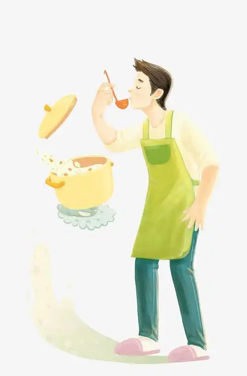 爸爸做饭的样子简笔画