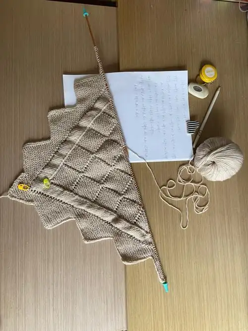 编织围巾教程三角围巾手作笔记分享3