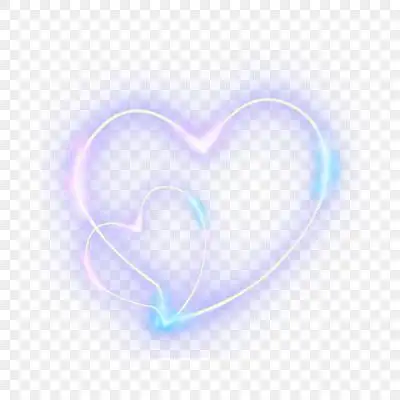 心形发光线圈透明png