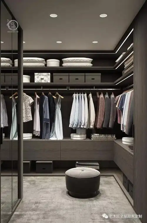 轻奢衣帽间衣柜,极简设计,简中带奢!