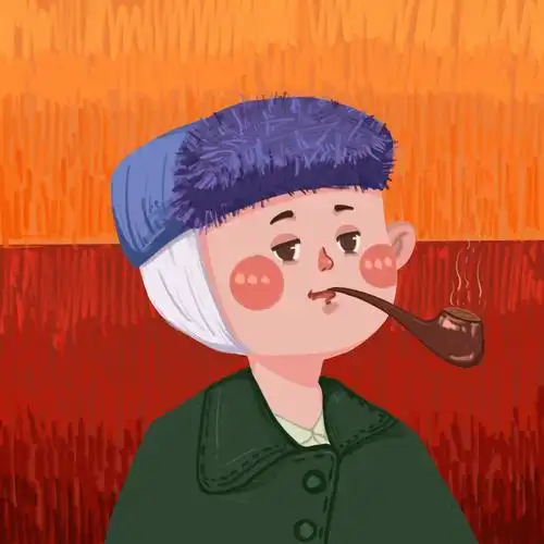 梵高自画像|名画转插画 - 134****1755 - 原创作品 - 视觉中国(爱视觉