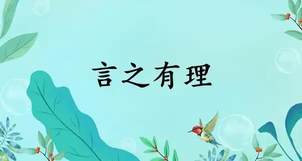 言之有理的意思怎么读