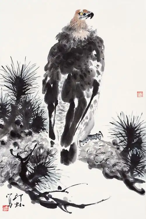 0138   萧朗  松鹰图