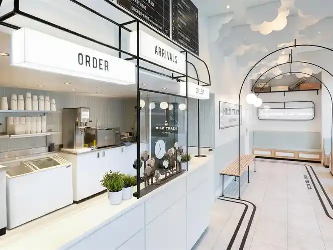 英国ins风milktrain冰淇淋店-休闲娱乐类装修案例-筑龙室内设计论坛