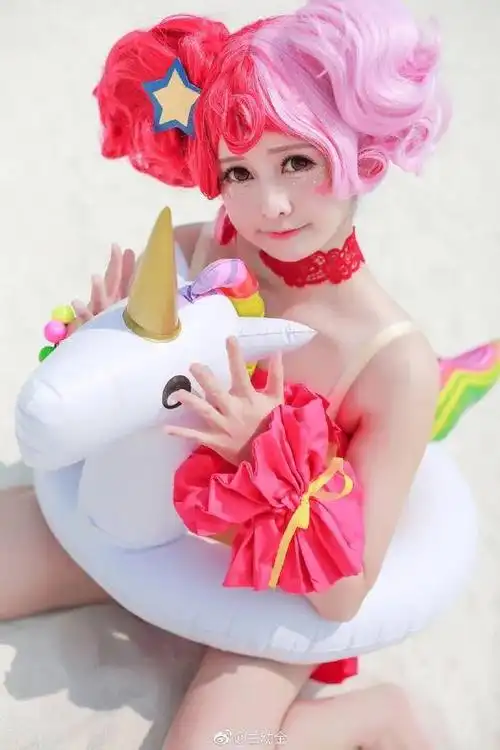 王者荣耀cos小乔缤纷独角兽