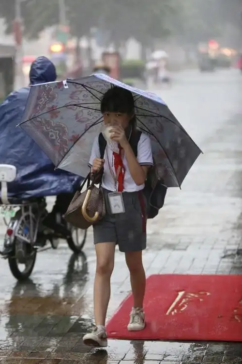 广州人又遇上班雨上学雨花都从化增城暴雨黄色预警信号生效中