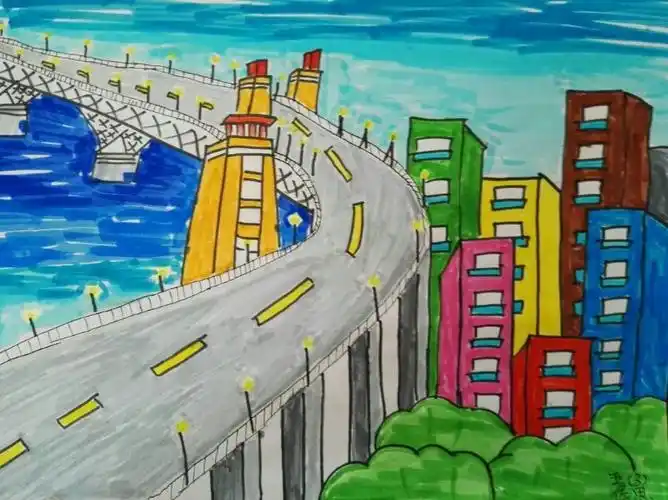 "童绘长江大桥"—记五年级绘画比赛