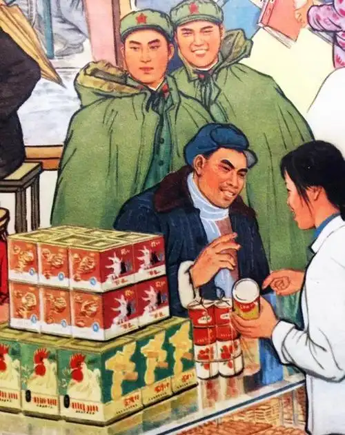 10万幅修复版年画:供销社,曾经是孩子们的美食天堂和玩具大世界
