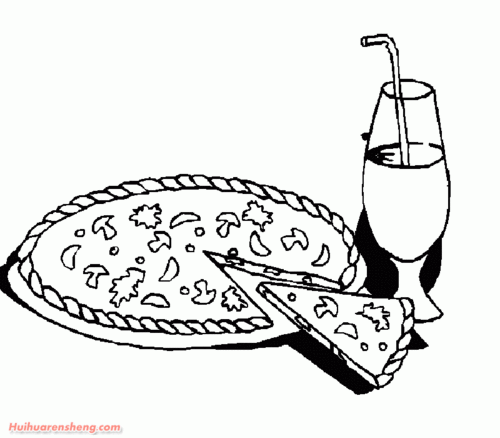 小猫吃披萨动画简笔画