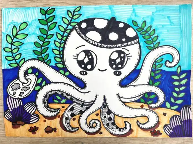 海底世界小章鱼