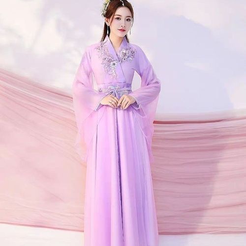 琴怡广袖流仙裙古装女汉服襦裙仙女修身清新淡雅仙气古风大广袖古筝
