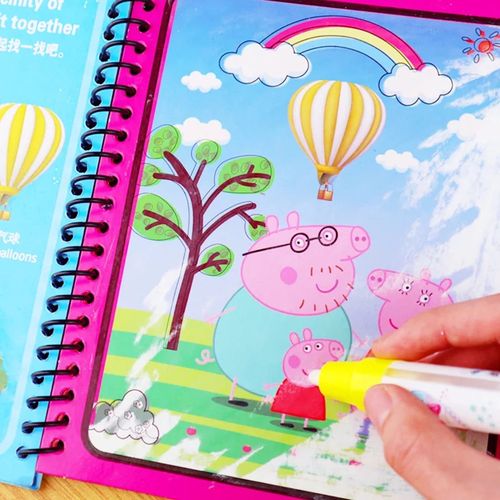 托马斯儿童画画书涂色本幼儿园魔法涂色画本绘画册宝宝神奇水画本