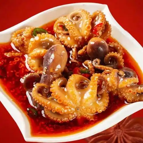 码头夫人海鲜250g香辣迷你八爪鱼爆头八爪鱼海鲜熟食即食1包250g包