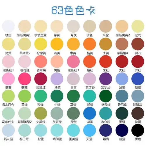 商品描述规格24色颜色24色a款22ml一盒,63色22ml一盒,24b款22ml一盒