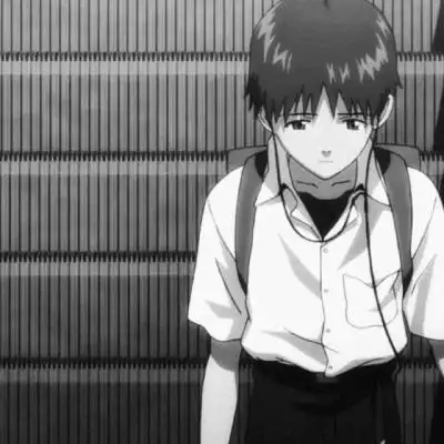 eva碇真嗣黑白头像新世纪福音战士碇真嗣微信头像