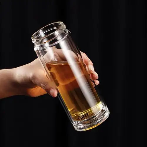 嘉特茶水分离泡茶茶杯高档个人专用家用喝水玻璃杯