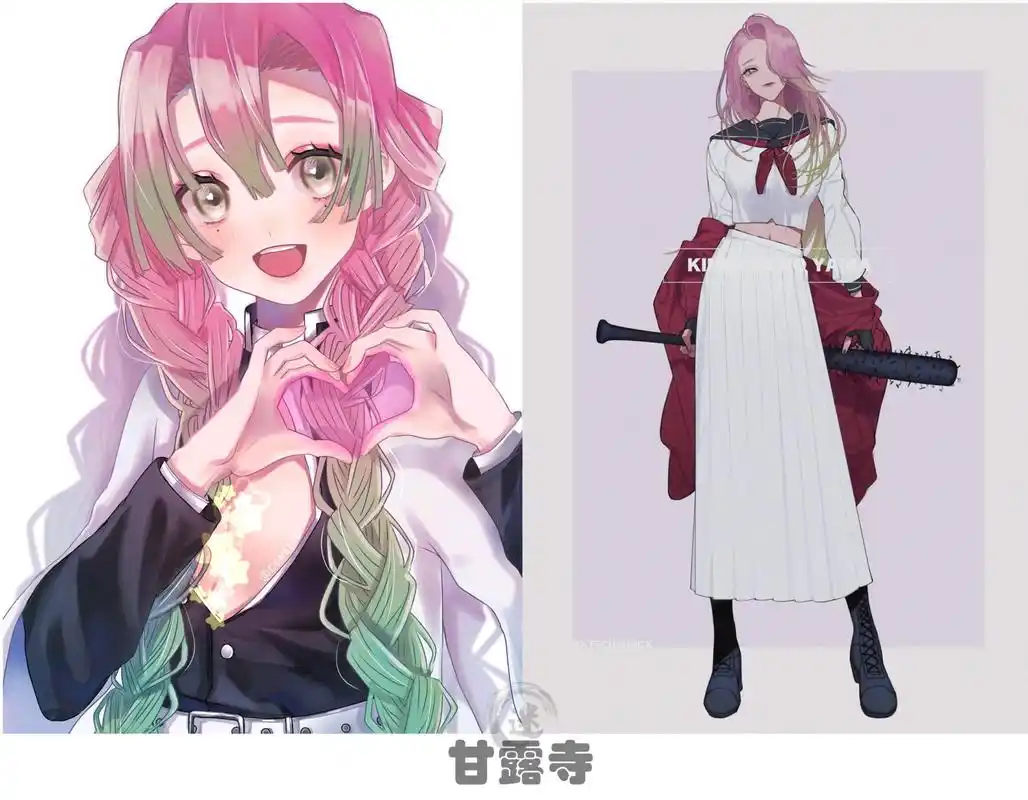 鬼灭之刃现代装蝴蝶忍变身超a大姐头这只猪猪全场最帅