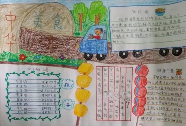 小吃手抄报之陕西小吃