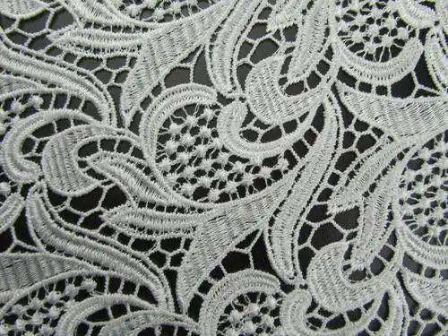 水溶蕾丝绣花 新款100%涤纶水溶绣花蕾丝面料--水溶绣厂家直销图片_13