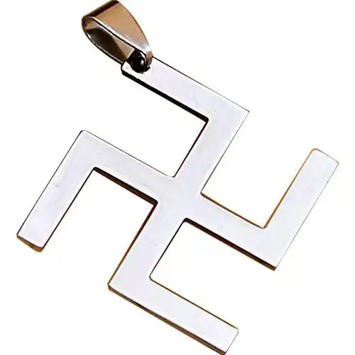 双面抛光钛钢饰品品男女士项链佛教万字十字架项链