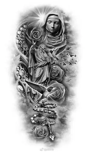 手臂写实类纹身手稿