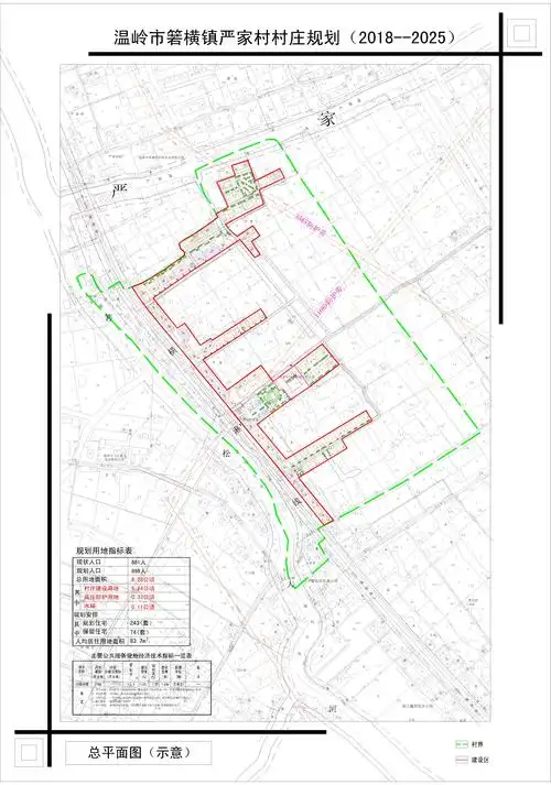 温岭市箬横镇严家村村庄规划批后公布