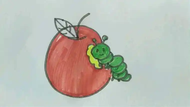 苹果毛毛虫简笔画集