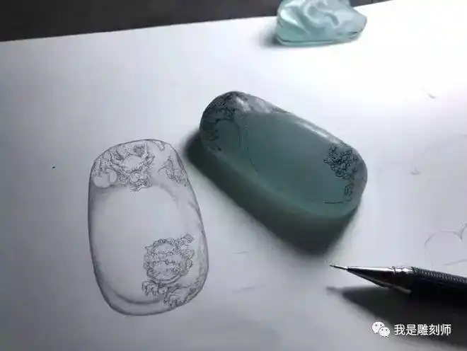我是雕刻师玉雕设计素材手稿翡翠设计稿