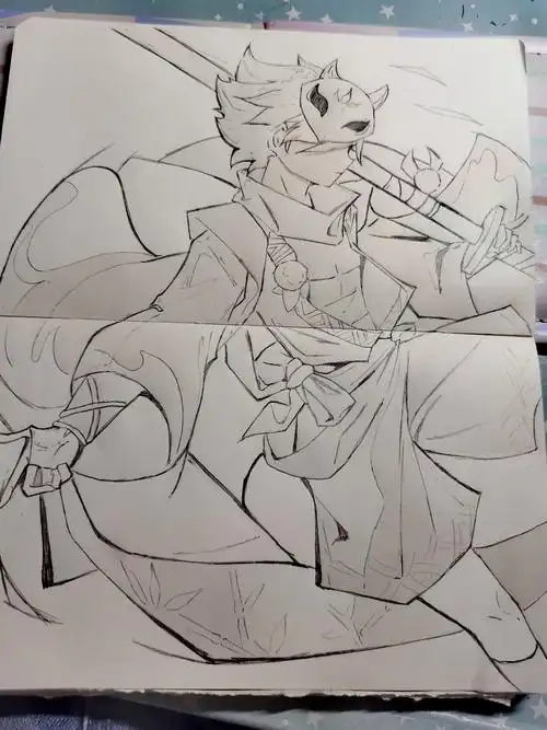 《关于苍牙太帅以至于我一张纸画.