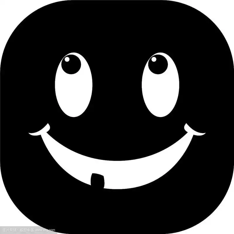 脸是微笑图标黑色