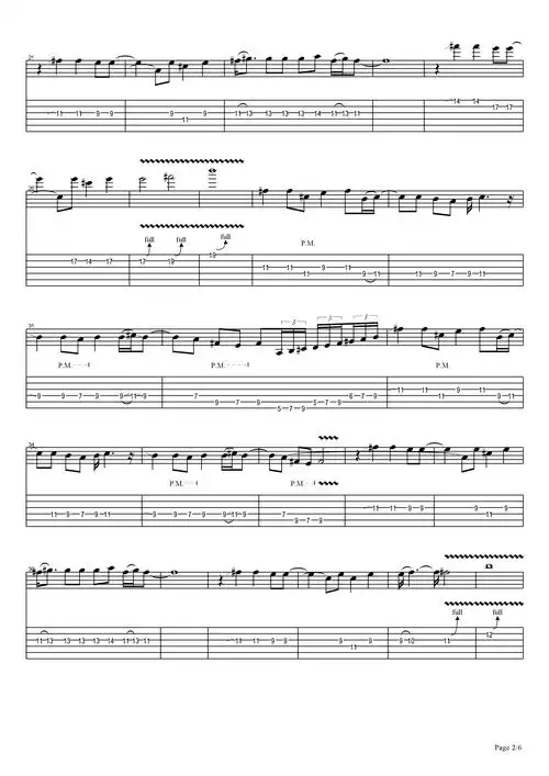 《饿狼传说吉他谱 张靓颖版 吴琳摇滚演奏》吉他谱