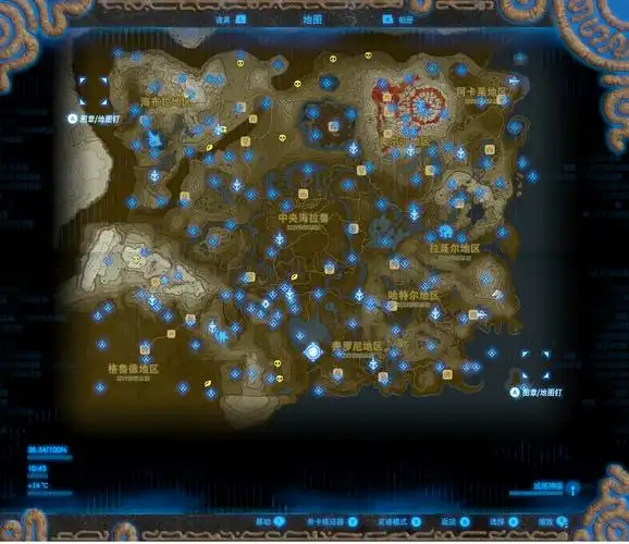 塞尔达120个神庙高清图塞尔达全神庙地图超清