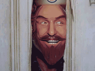 闪灵the shining杰克·尼科尔森恶搞gif动图_动态图_表情包下载_soo