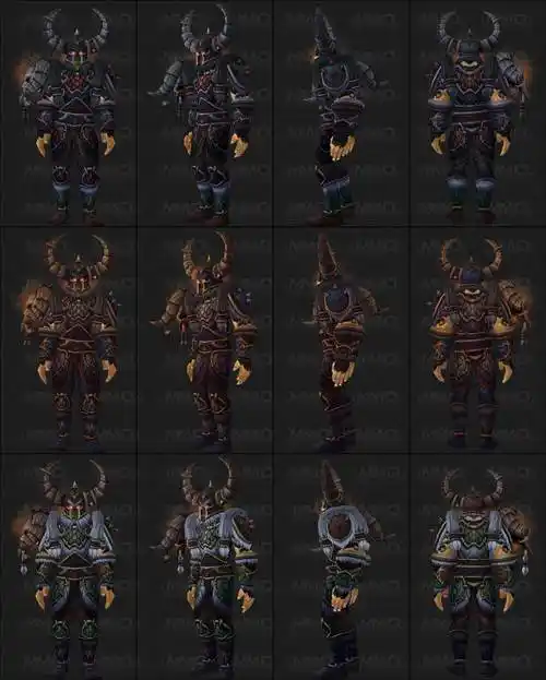 猎人t14套装预览形似dk头上长角