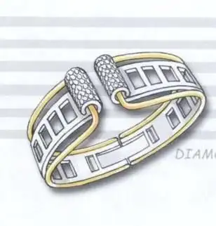 手镯效果图稿-鞋帽配饰设计-服装设计