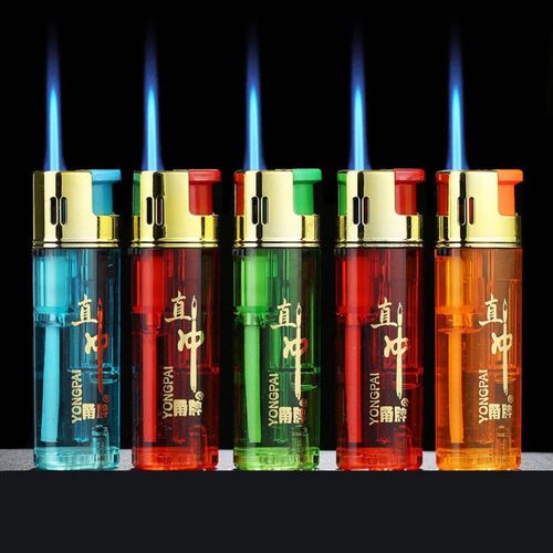 甬牌一次性塑料防风直冲火大火力个型男生点烟创意加厚充气 5支