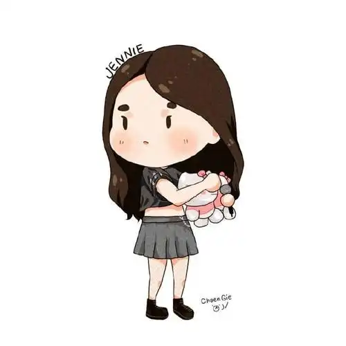 jennie头像可爱漫画 jennie金珍妮头像-图片大观-奇异网