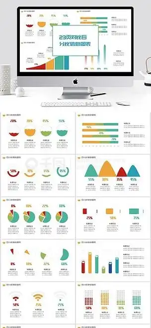 百分比图表ppt模板