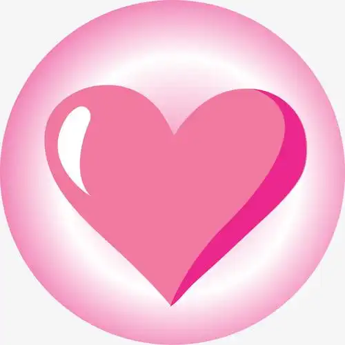 粉色朦胧爱心按钮