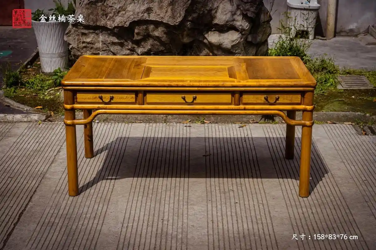 金丝楠木茶水桌,功夫茶桌.金丝楠木材质,传统手工榫卯工艺制作 - 抖音