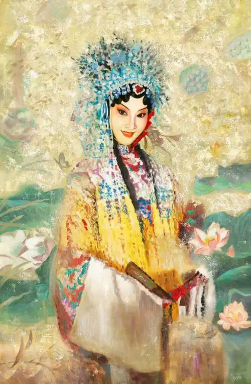 米巧铭油画作品--京剧人物系列2
