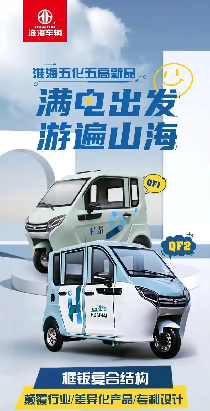 淮海电动三轮篷车qf1.qf2 #三轮车 #电动三轮车 #三 - 抖音