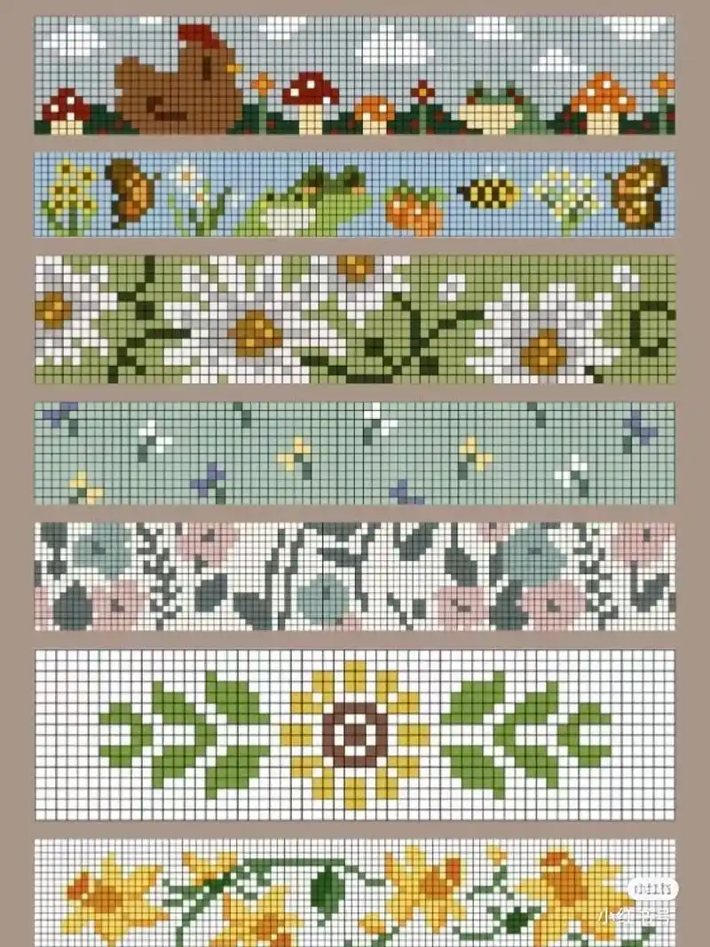 串珠图纸(五)收集的一些串珠图纸#串珠 #像素画 #手工di - 抖音