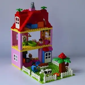 拼插积木大颗粒建筑diy盖房子别墅兼容乐高玩具3到6岁益智拼装