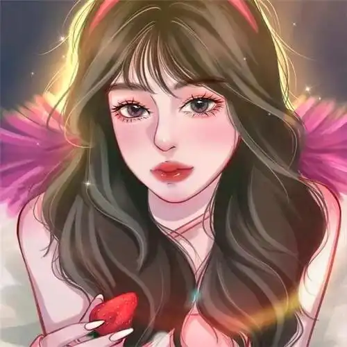 酷酷的头像手绘插画女孩时尚高清图片