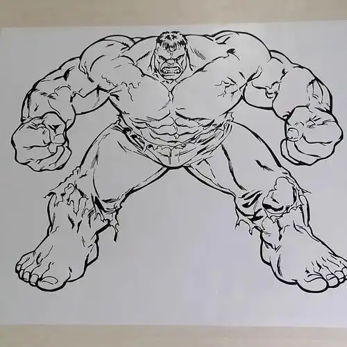 浩克砸墙也拦不住我贴这款绿巨人墙贴的冲动