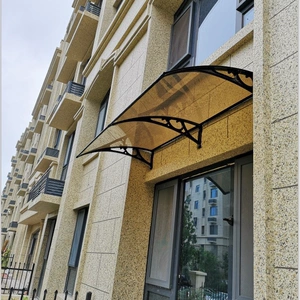 铝合金雨棚窗户无声雨搭户外防雨阳台挡雨家用屋檐弧形遮阳棚定制