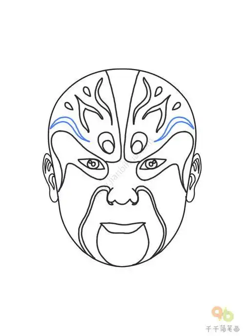 郭子仪脸谱简笔画京剧脸谱简笔画绘画素材图片最全脸谱简笔画 值得